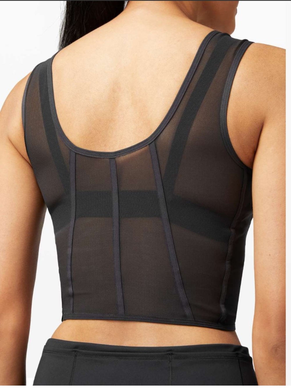 Lululemon Femme Force Crop Tank
 - size S - black